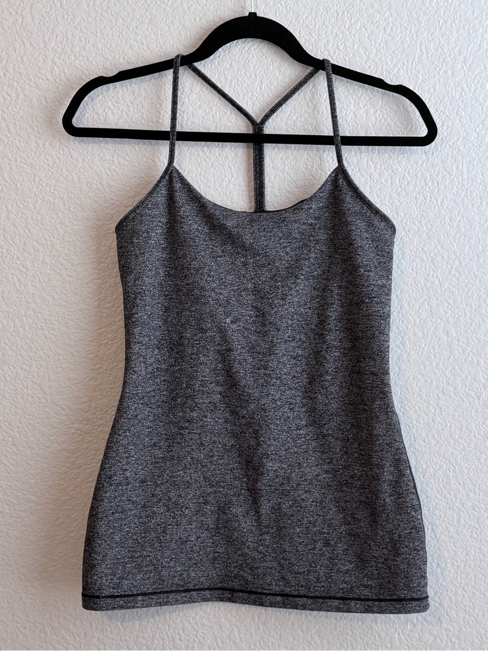 Lululemon Athletica Gray Heather Strappy Y-Back Sports Cami Tank Top Size 6